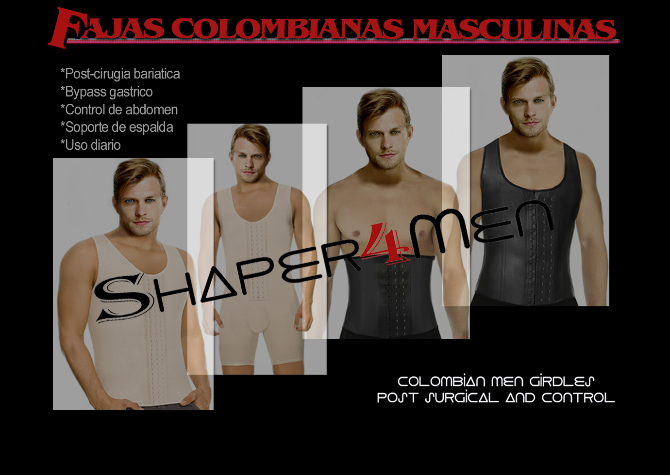 Fajas Colombianas masculinas - Colombian shapewear for men